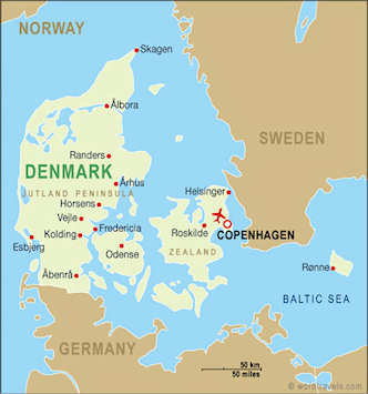 Denmark, part of Scandinavia