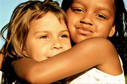 Children hugging: a natural expression of caring