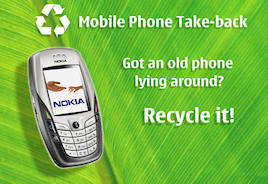 Nokia has improved its recycling program for cell phones and other Nokia electronics