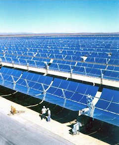 A concentrating solar array, that would be affected by particle injection programs