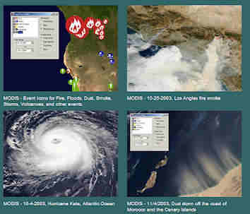 Screen shots from NASA's World Wind open source software (similar to Google Earth); click for larger image
