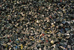 Discarded oil filters; click for larger image